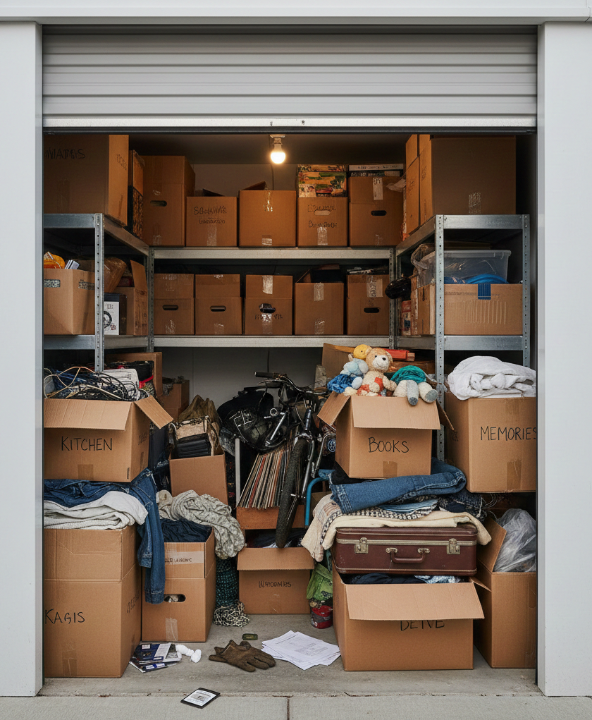 Overflowing storage unit
